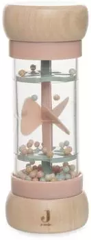 Jollein Regenmacher "Lovely Birds" aus Holz, rosa/mint (039-001-67104)