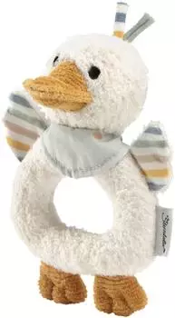 Sterntaler Greifling Ente Edda mit Rassel, cremewei&szlig;, 16cm (3302417)