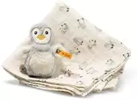Steiff 242953 - Geschenkset Lio Pinguin Greifling mit Rassel und Spucktuch