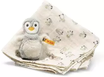 Steiff Lio Pinguin Greifling Geschenkset mit Spucktuch, 2-tlg. (242953)