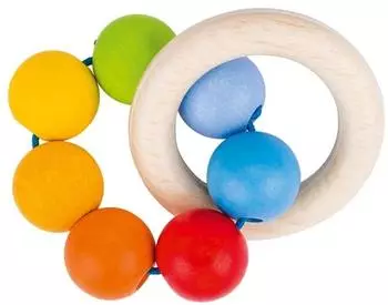 Goki Greifling Regenbogen mit Ring, Holz (65333)