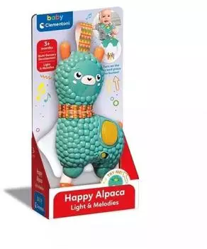 Clementoni Happy Alpaka Babyrassel mit Licht & Sound (17573)