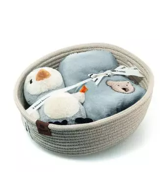 Steiff Lio Pinguin Geschenkset mit Rassel und L&auml;tzchen (242977)