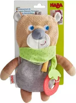 HABA Entdeckertuch B&auml;r mit Bei&szlig;ring, braun (1306920001)