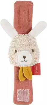 Fehn Rasselarmband Hase, Bio-Baumwolle, Motorikspielzeug (048377)