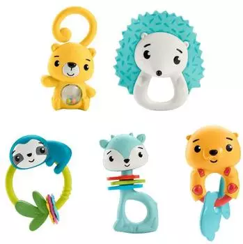 Fisher-Price Tierische Aktivit&auml;ts-Bei&szlig;ringe, sortiert (HJW11)