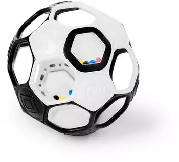 Bright Starts Oball Grippin' Goals Rassel-Fu&szlig;ball, schwarz & wei&szlig; (16907)