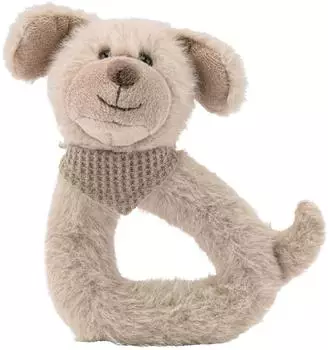 Sterntaler Greifling Hund Lucky mit Rassel, graubeige (3302426)