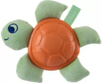 Chicco Baby Tortuga Eco+ Pl&uuml;sch-Bei&szlig;ring, gr&uuml;n/orange (11119000000)