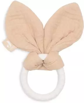 Jollein Beißring Bunny Ears moonstone, Silikon & Baumwolle (101-007-68020)