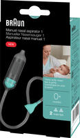 Braun Nasensauger BNA050EU, manueller Nasensauger gr&uuml;n|wei&szlig;