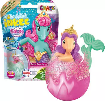 Inkee Kinder Badezusatz Badebombe Galupy Mermaid