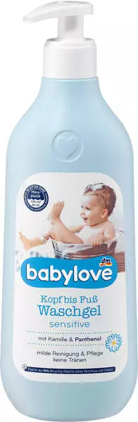 Babylove Baby Waschgel Kopf bis Fuß sensitive 500 ml