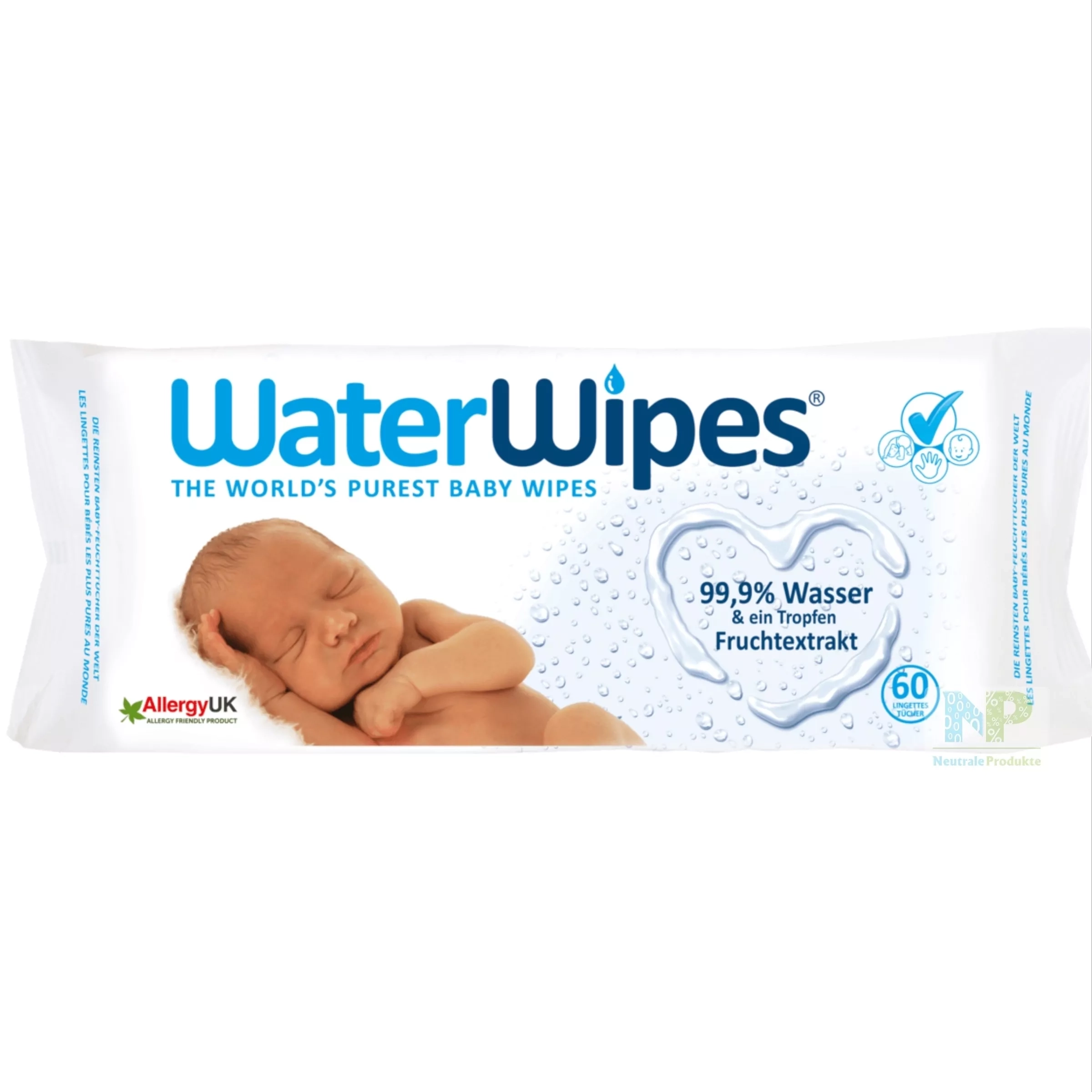 Waterwipes Baby-feuchttücher 99,9 % Wasser, 3er Pack