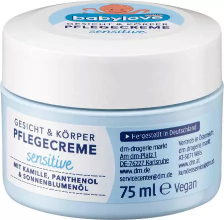 Babylove Sensitive Gesicht & Körper Pflegecreme