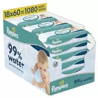 Pampers Feuchte T&uuml;cher 99% Water 18x Feuchtt&uuml;cher 1080 St&uuml;ck