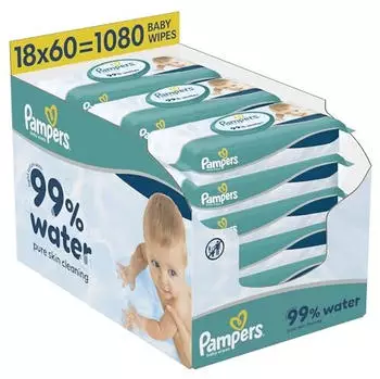 Pampers Harmonie Aqua Feuchtt&uuml;cher (18 x 60 St&uuml;ck)