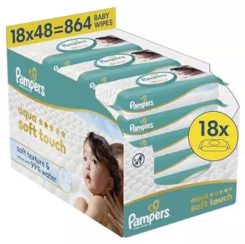 Pampers Aqua Soft Touch Feuchtt&uuml;cher (18x48 St)