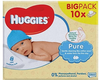 Huggies Pure Baby Feuchttücher (10 x 56 Stück)