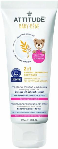 Attitude Baby Natural 2 in 1 Natural Shampoo & Body Wash (200 ml)