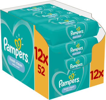 Pampers Fresh Clean Feuchttücher (12 x 52 Stk.)