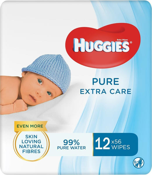 Huggies Feuchttücher Pure Extra Care (12 x 56 Stück)