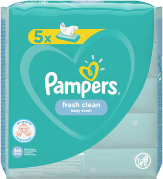 Pampers Fresh Clean Feuchttücher (5 x 52 Stk.)