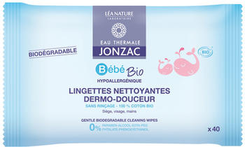 Eau thermale Jonzac Bébé Bio gentle biodegradable cleaning wipes (x 40)