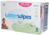 WaterWipes Feuchtt&uuml;cher Baby, 540 T&uuml;cher, unparf&uuml;miert, je 60 St&uuml;ck, 9 Pack