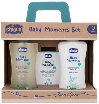 Chicco Baby Moments Set- Delicate Skin (Body/Hair Bath, Body Cream, EdC)
