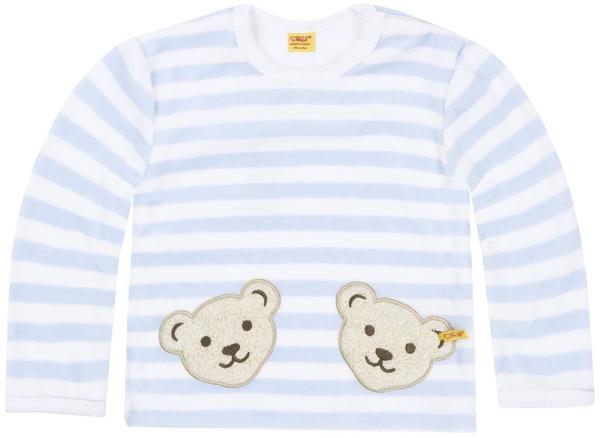 Steiff Nicki-Sweatshirt mit 2 Bärenköpfen hellblau