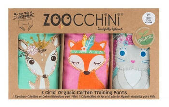 Zoocchini Trainingshosen für Kleinkinder (3-4 Jahre) 3er Pack - Woodland Princesses