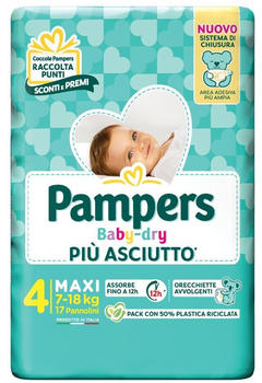 Pampers Baby Dry Downcount Maxi 4 (7-18 Kg) 17 pcs