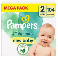 Pampers New Baby Harmonie 104 Windeln Gr&ouml;&szlig;e 2 (4-8 kg)