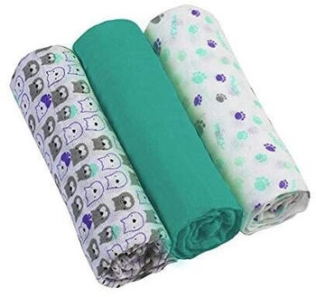 BabyOno Muslin swaddles 3 pcs. Pink