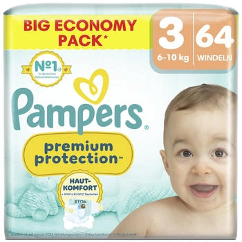 Pampers Premium Protection Gr. 3 (6-10 kg) 64 St.