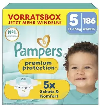 Pampers Premium Protection Gr. 5 (11-16 kg) 186 St.