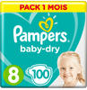 Pampers Baby Dry Gr. 8 Extra Large Windeln, 100 Stück, Monatsbox Pampers Baby Dry Gr. 8 Extra Large Windeln, 100 Stück, Monatsbox