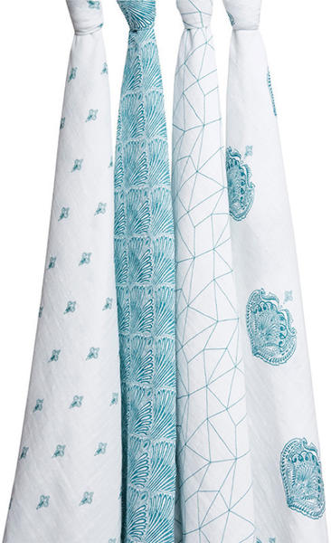 aden + anais Muslin Swaddle (Pack of 4) paisley teal