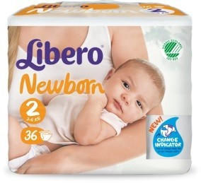 Libero Libero Newborn Size 2 (3-6kg) 36 pcs.