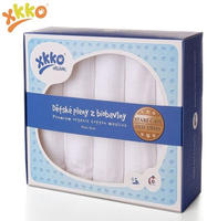 XKKO Bio - Mullwindel / Spucktuch "Alte Zeiten", weiss, 5 St&uuml;ck