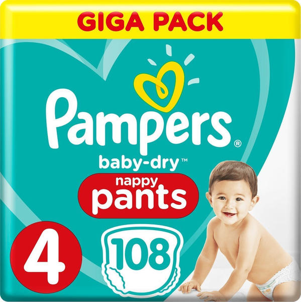 Pampers Baby Dry Pants Gr. 4 (9-15 kg) 108 Stück