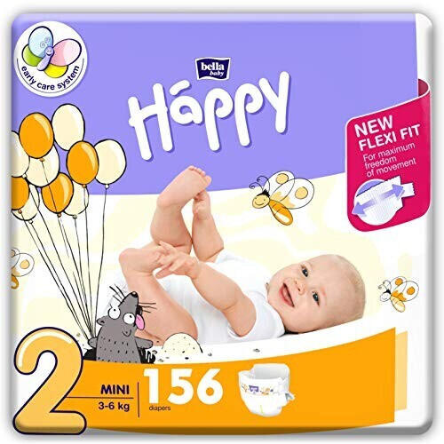 Bella Baby Happy Box Gr. 2 Mini (3-6kg) 156 Stück Test ❤️ Jetzt ab 24,75 €  (Oktober 2021) Testbericht.de