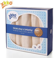 xkko Mullwindeln Musselin 70x70 cm Bio-Baumwolle 5er-Set (Natur)