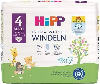 Hipp Babysanft Gr. 4 (10-14 kg) 32 St.