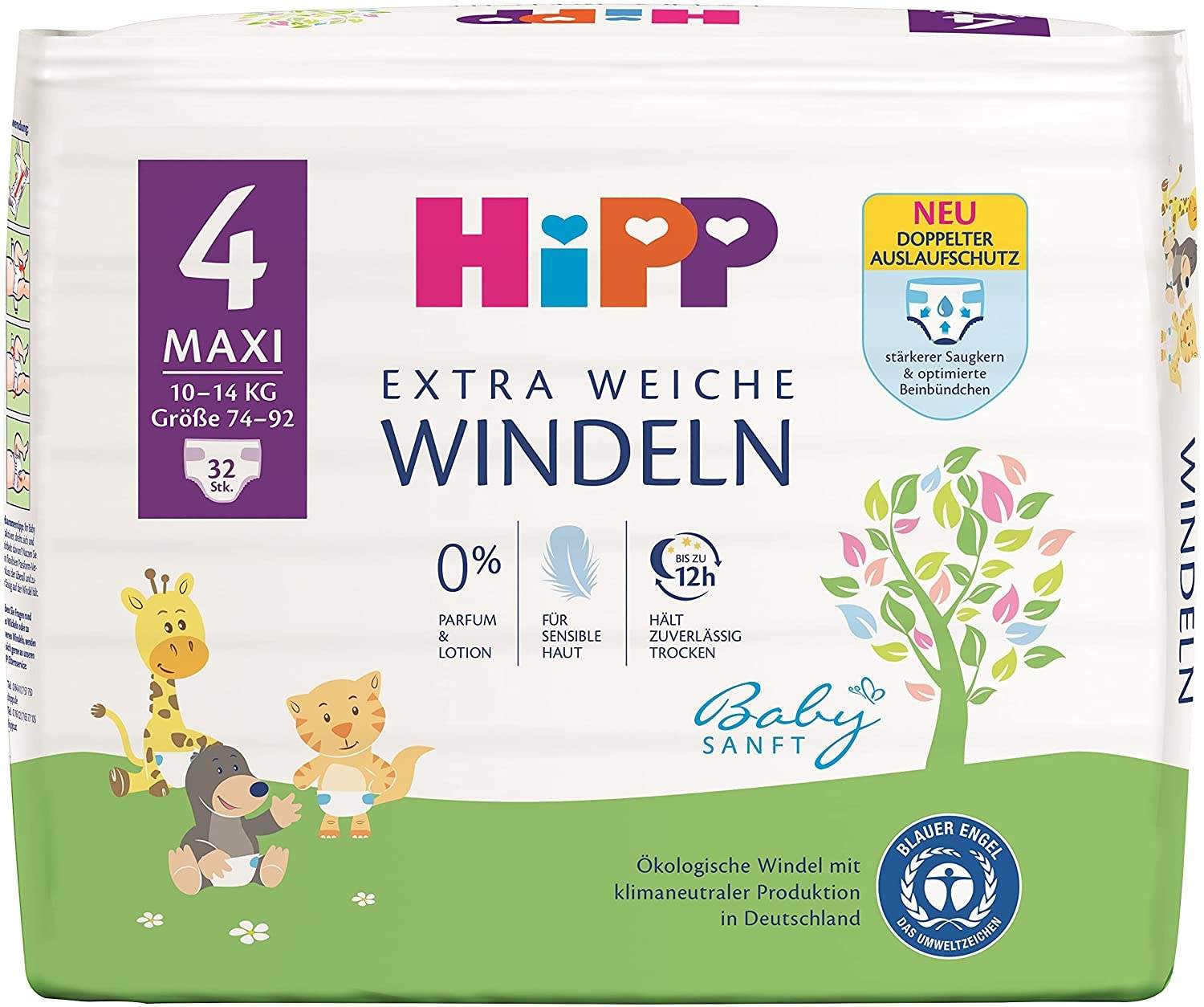 Hipp Babysanft Maxi 4 (8-14kg) 32 St. Test Testbericht.de-Note: gut vom  (Februar 2023)