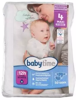 Penny Babytime Premium Windeln Gr&ouml;&szlig;e 4 maxi 50 St.