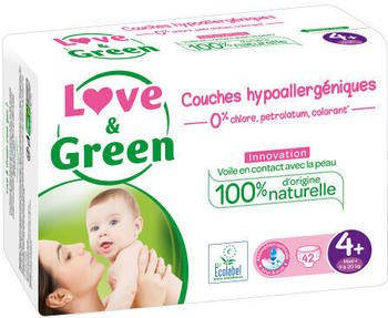 Love & Green Hypoallergenic nappies size 4+ (9-20 kg)