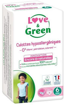 Love & Green Hypoallergenic junior nappies size 6 (+16 kg)