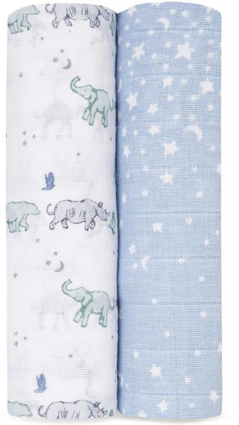 aden + anais Muslin Swaddle 120 x 120 cm (Pack of 2) Rising Star